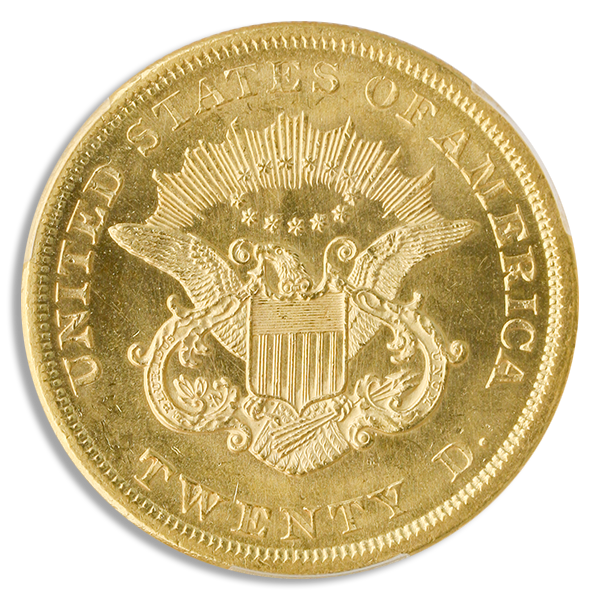 1864 $20 Liberty S.S. Republic PCGS MS61 CAC