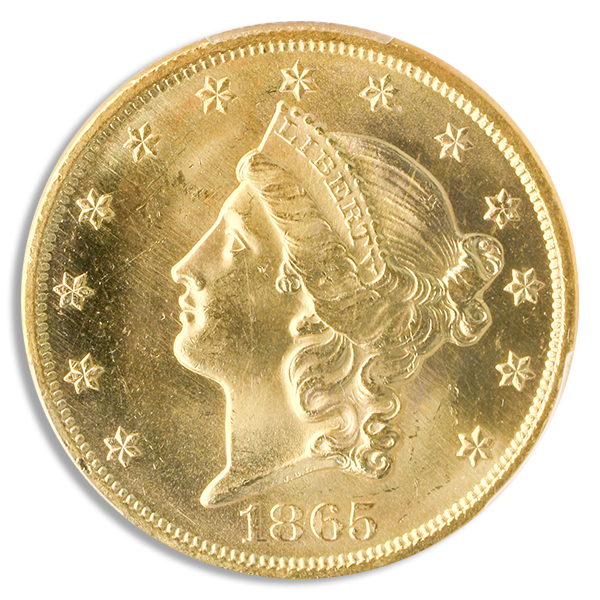 1865 $20 Liberty S.S. Republic PCGS MS64