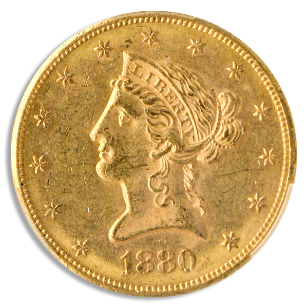 1880-CC $10 Liberty CACG MS60 1880-CC $10 Liberty CACG MS60