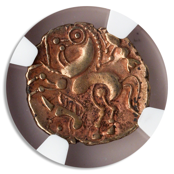 Gaul Stater Aulerci Eburovices NGC ChXF Str:5 Srf:4 3.18g Gaul Stater Aulerci Eburovices NGC ChXF Str:5 Srf:4 3.18g