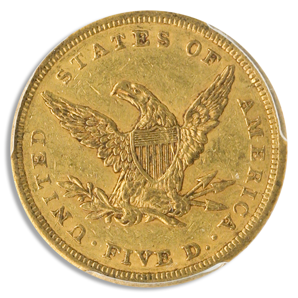 1840 $5 Liberty PCGS AU55 CAC