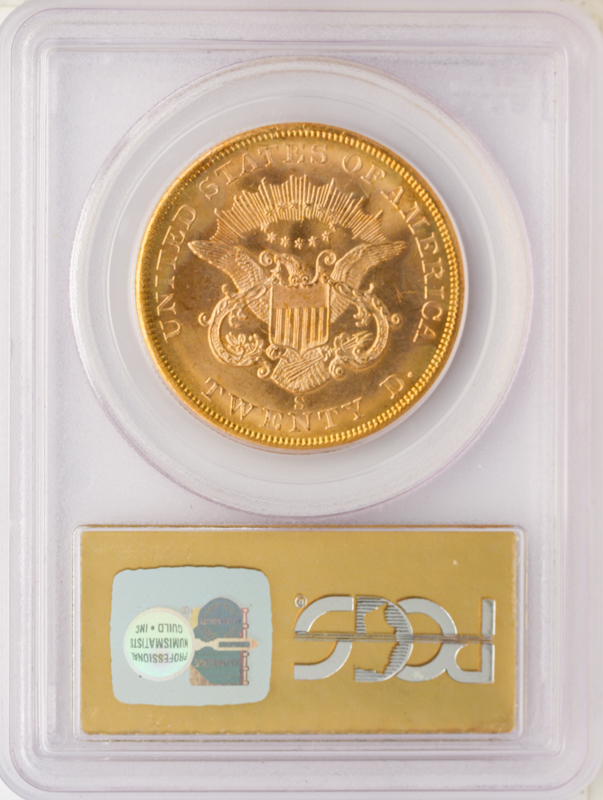 1857-S $20 Liberty S.S. Central America PCGS MS66 CAC 1857-S $20 Liberty S.S. Central America PCGS MS66 CAC