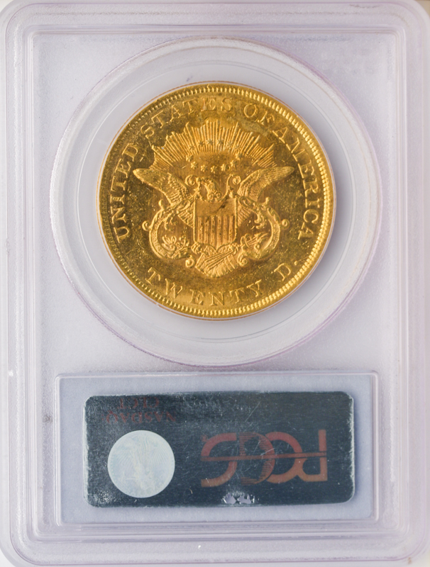 1861 $20 Liberty PCGS AU58