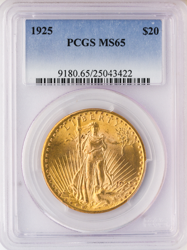 1925 $20 Saint Gaudens PCGS MS65