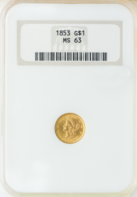 $1 Gold Type 1 Certified MS63 (Dates/Types Vary)
