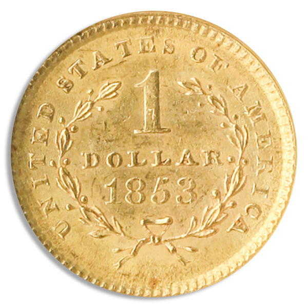 $1 Gold Type 1 Certified MS63 (Dates/Types Vary)
