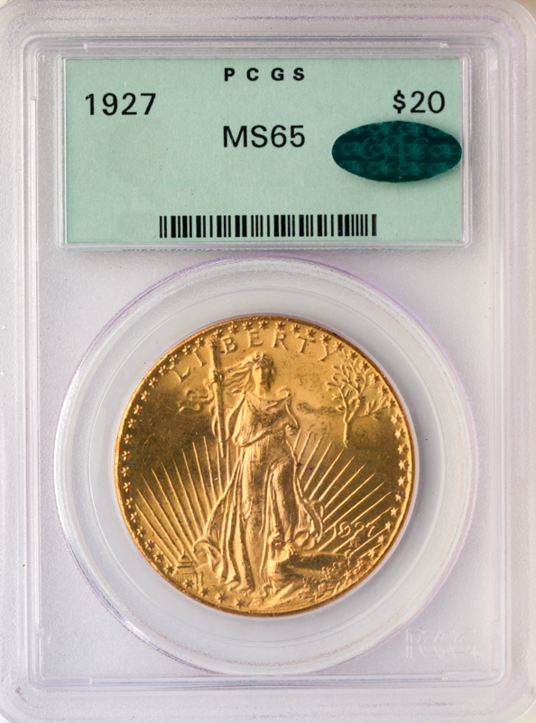 $20 St. Gaudens Certified CAC