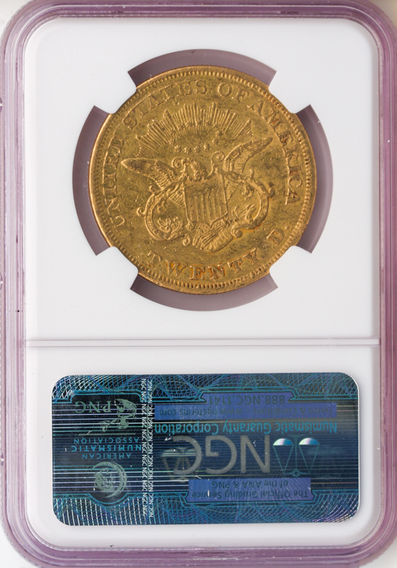 1850 $20 Liberty NGC XF45 CAC 1850 $20 Liberty NGC XF45 CAC