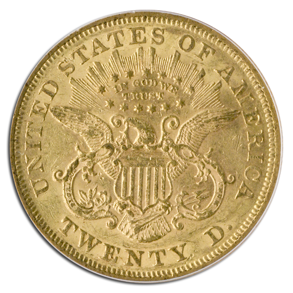 1868 $20 Liberty PCGS AU53 CAC