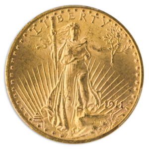 1911-S $20 Saint Gaudens PCGS MS64 CAC +