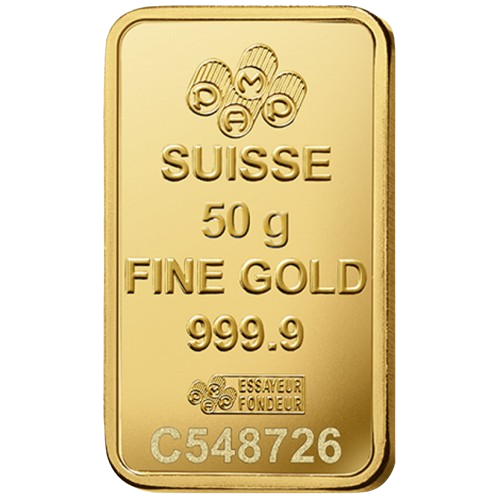 50-Gram Gold Bar (Types/Brand Vary)