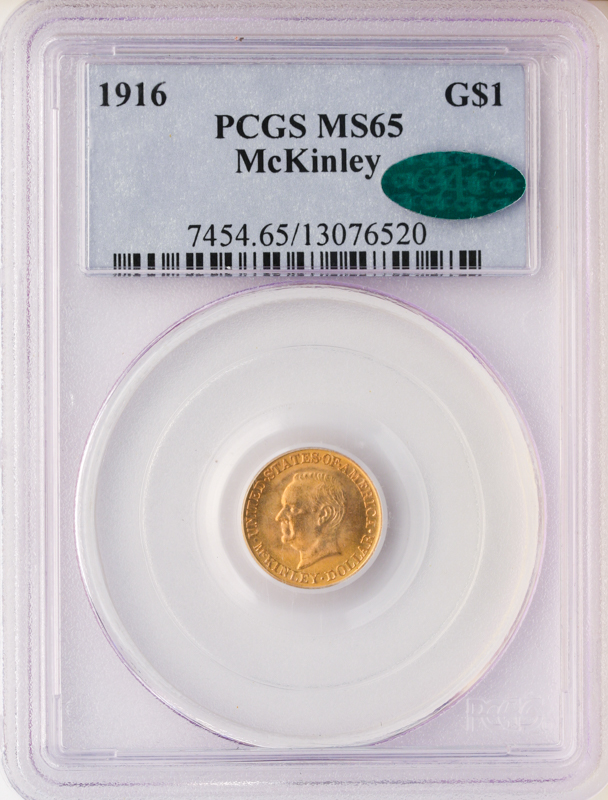 1916 McKinley Gold $1 Commemorative PCGS MS65 CAC