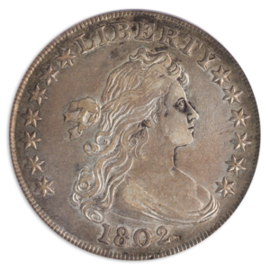 1802 Draped Bust $1 B-5 BB-242 PCGS AU53 CAC