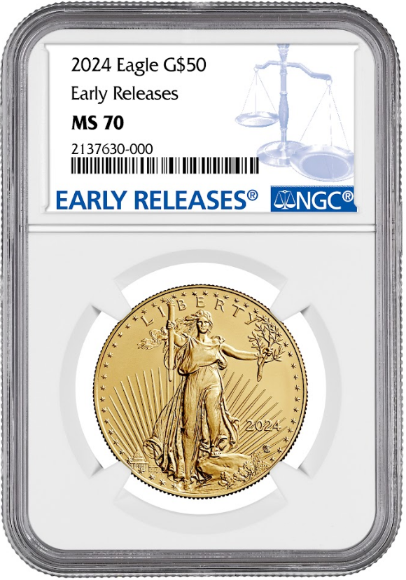 2024 1 oz Gold American Eagle NGC MS70 Early Release