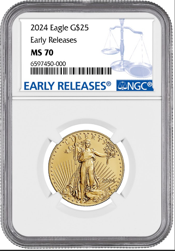 2024 1/2 oz Gold American Eagle NGC Early Release MS70