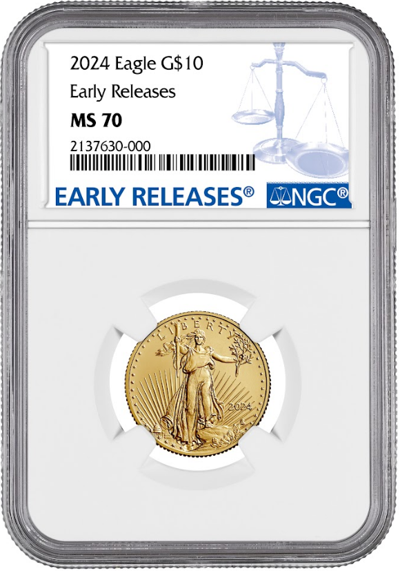 2024 1/4 oz Gold American Eagle NGC MS70 Early Release