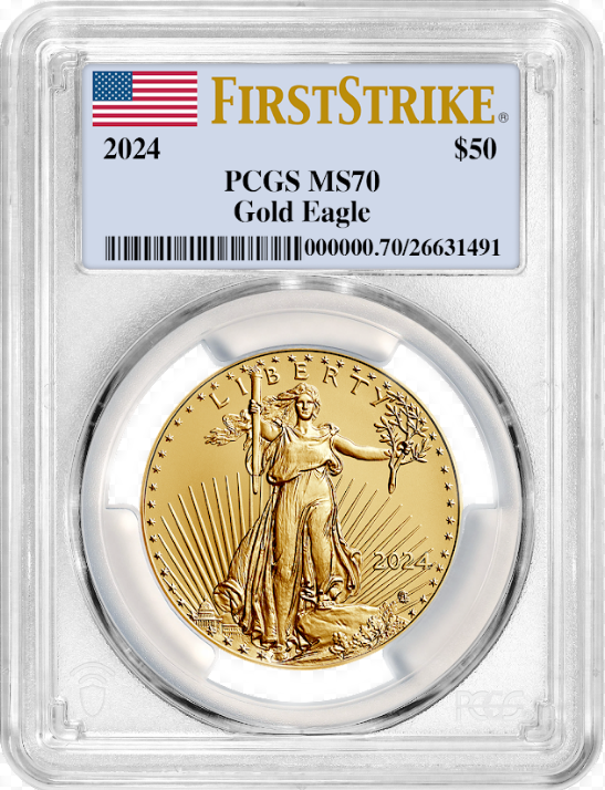 2024 1 oz Gold American Eagle PCGS MS70 First Strike