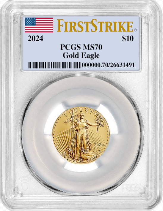 2024 1/4 oz Gold American Eagle PCGS MS70 First Strike