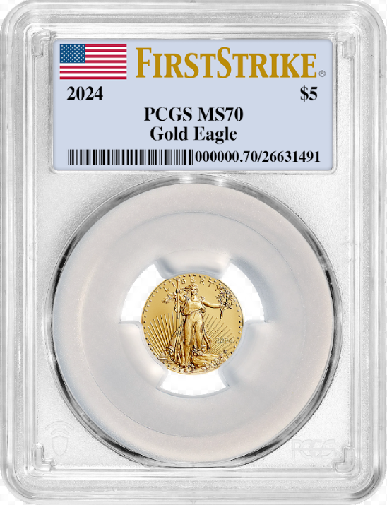 2024 1/10oz American Gold Eagle PCGS MS70 First Strike