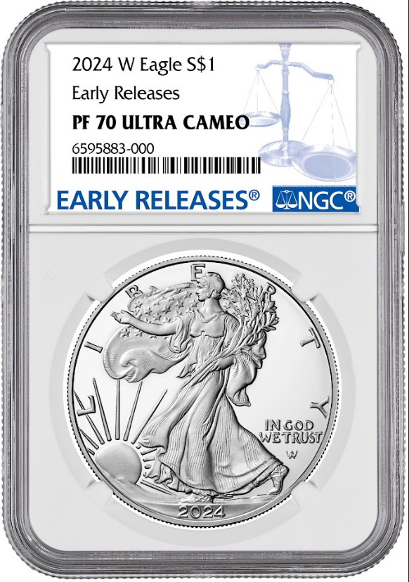 2024-W 1 oz American Silver Eagle NGC PF70 Ultra Cameo