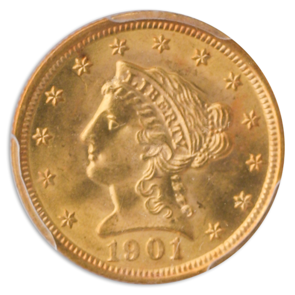 1901 $2.50 Liberty PCGS MS66 CAC