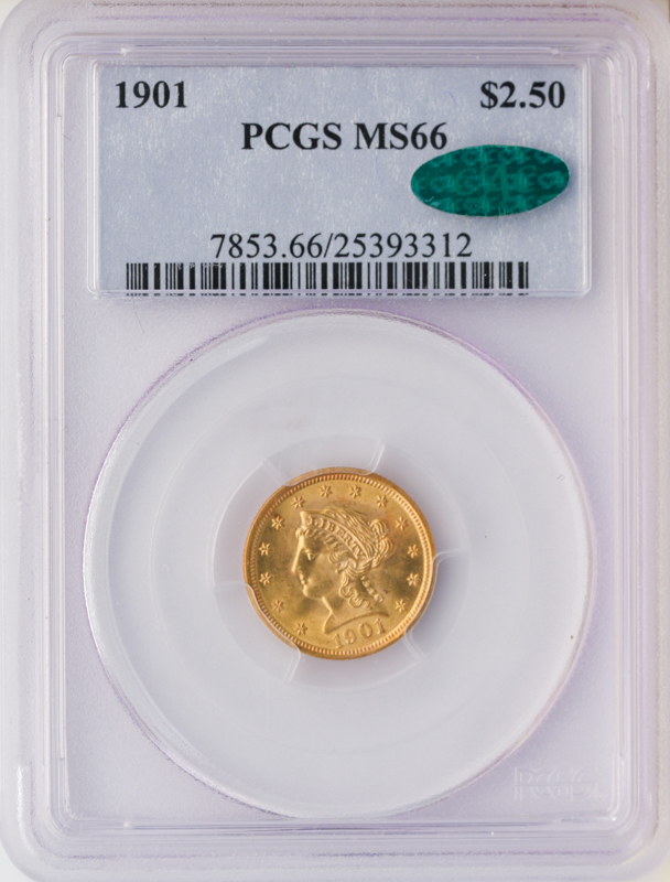 1901 $2.50 Liberty PCGS MS66 CAC