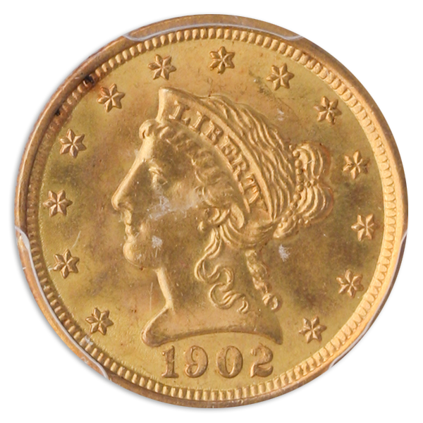 1902 $2.50 Liberty PCGS MS66 CAC