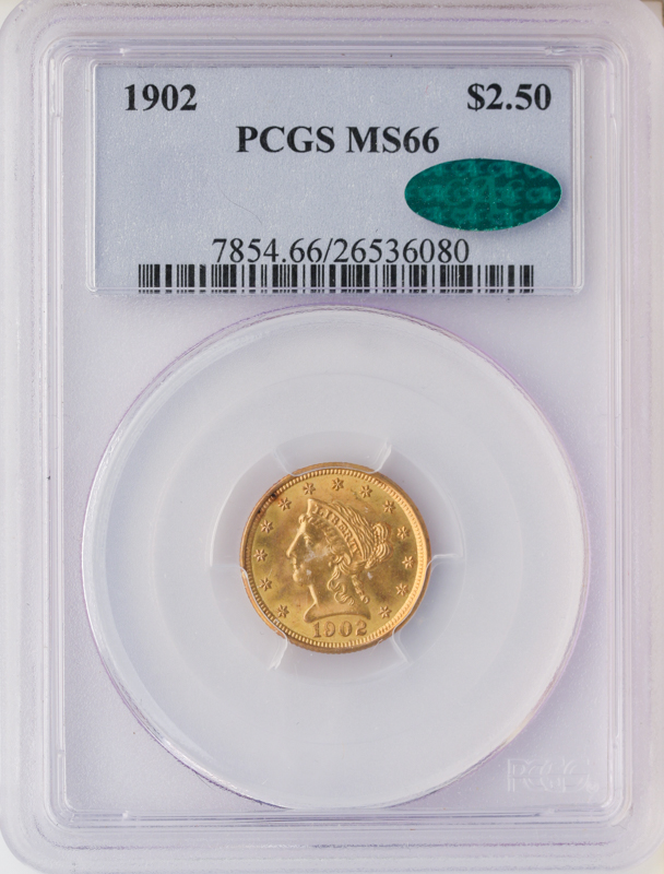 1902 $2.50 Liberty PCGS MS66 CAC