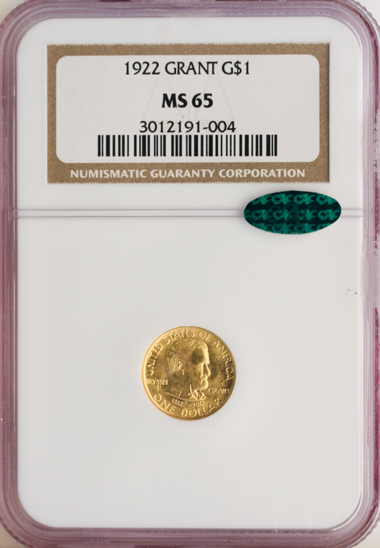 1922 $1 Commemorative Grant With Star NGC MS65 CAC