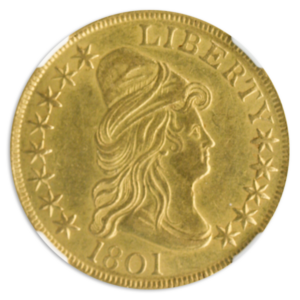 1801 $10 Draped Bust NGC AU58 CAC