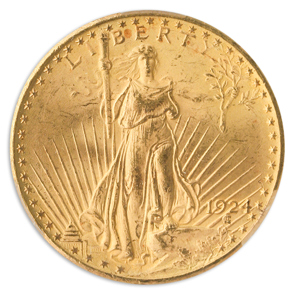 1924 $20 Saint Gaudens CACG MS64