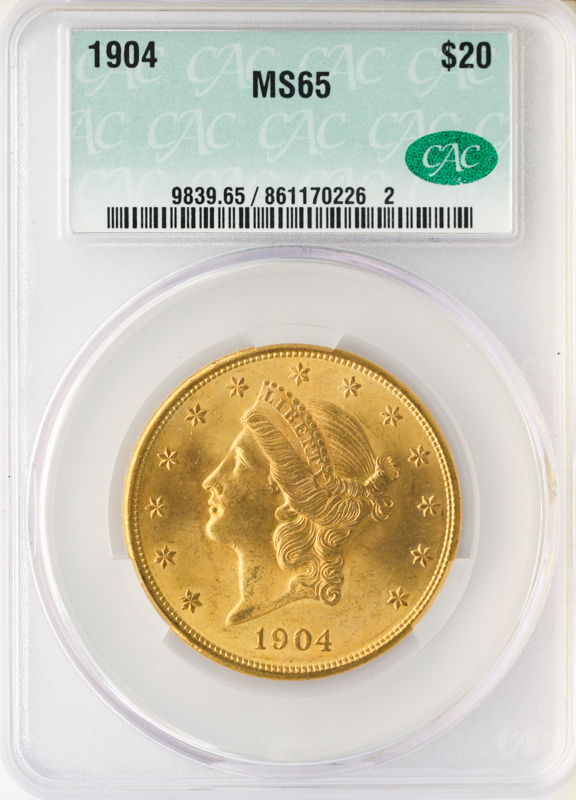 1904 $20 Liberty CACG  MS65