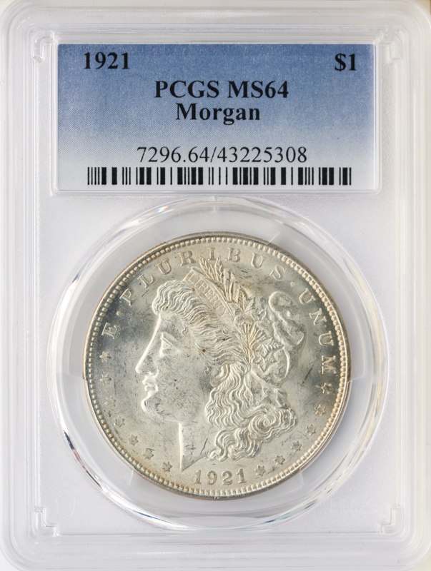 1921 Morgan $1 PCGS MS64