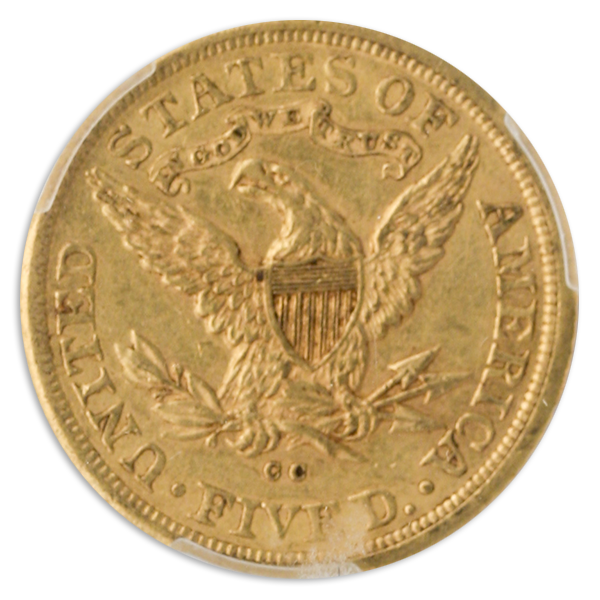 1883-CC $5 Liberty PCGS AU58 CAC