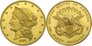50 Dollars, Pattern, United States, 1877 – The Half Union
