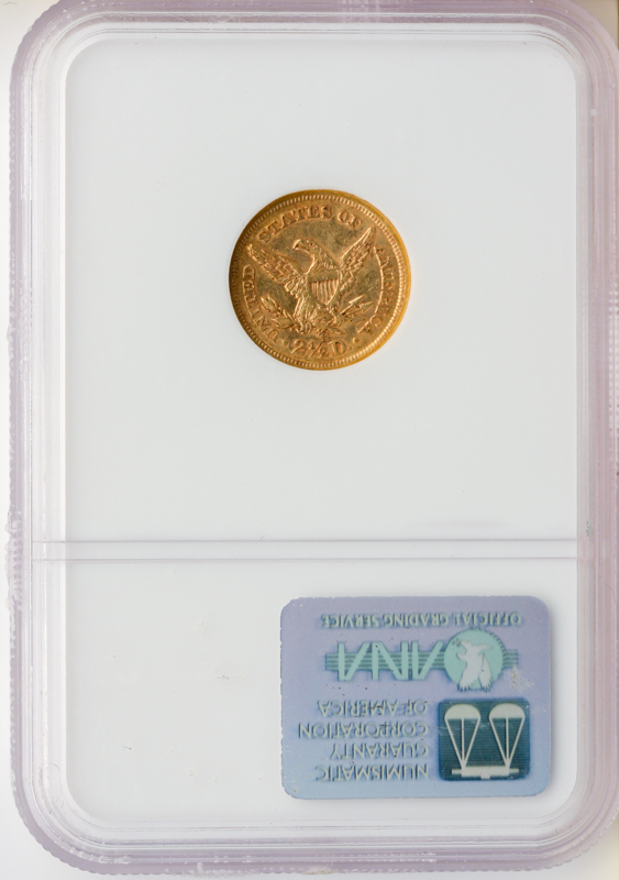1867-S $2 1/2 Liberty NGC AU55 CAC