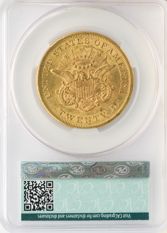 1861 $20 Liberty CACG MS60