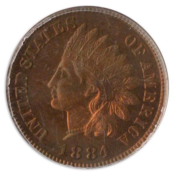 1884 Indian Head Cent PCGS PR67 Red Brown CAC