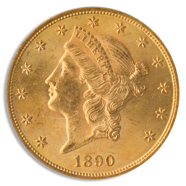 1890-S $20 Liberty PCGS MS64 CAC