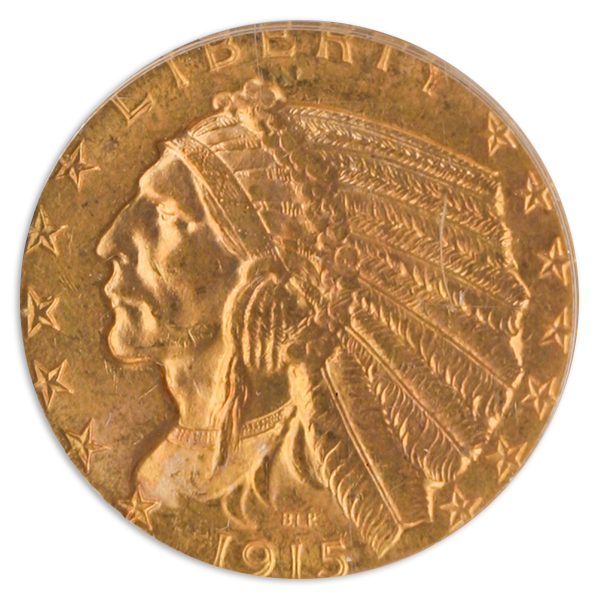 1915 $5 Indian PCGS MS63