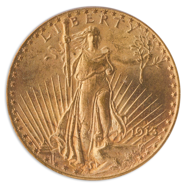 1913-S $20 Saint Gaudens PCGS MS64 CAC