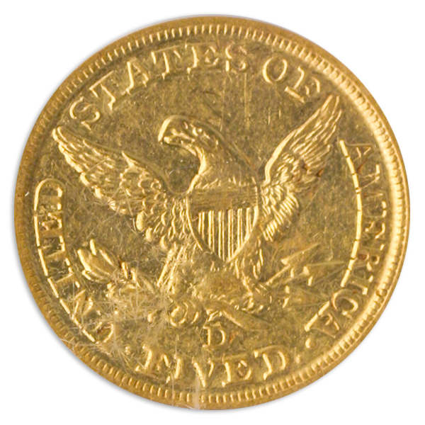 1856-D $5 Liberty PCGS XF45