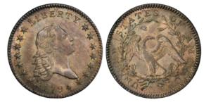 Draped Bust Half Dollar obverse and reverse