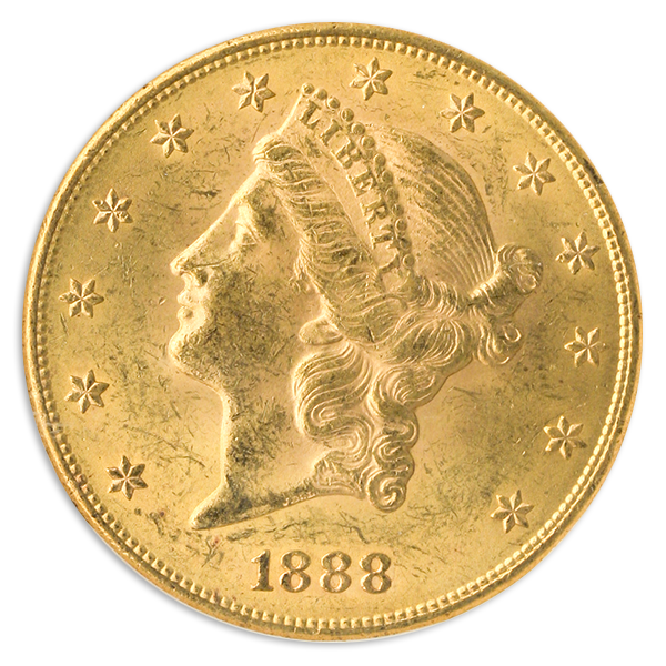 1888 20 Liberty NGC MS61 CAC Blanchard and Company