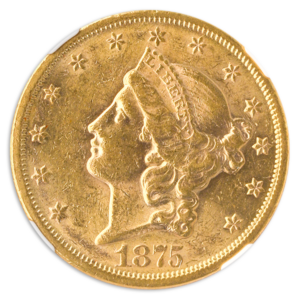 1875-S $20 Liberty NGC AU58 CAC