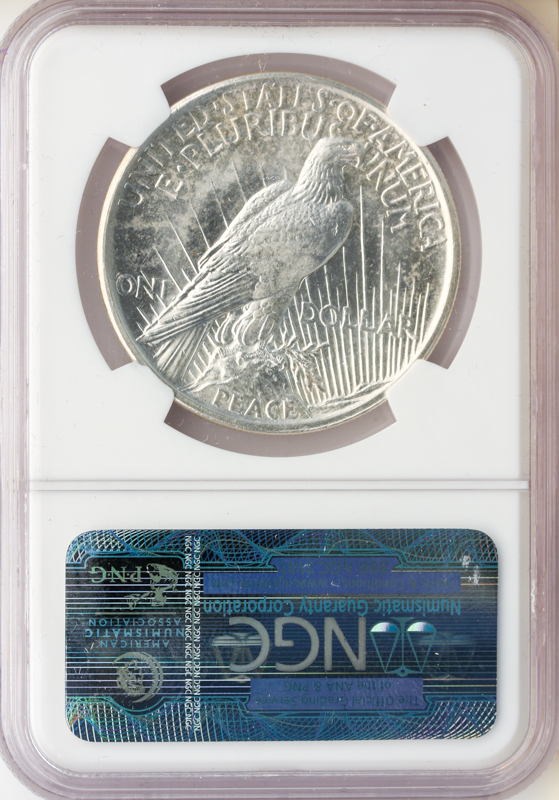 1921 Peace $1 NGC MS64