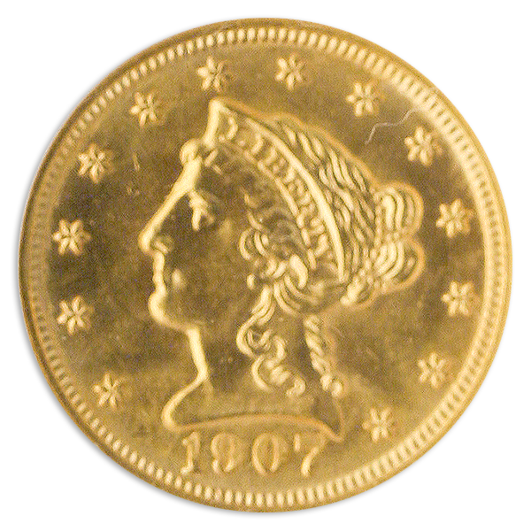 1907 $2.50 Liberty NGC MS66