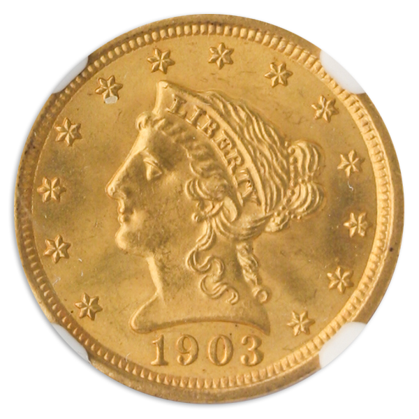 1903 $2 1/2 Liberty NGC MS66 CAC