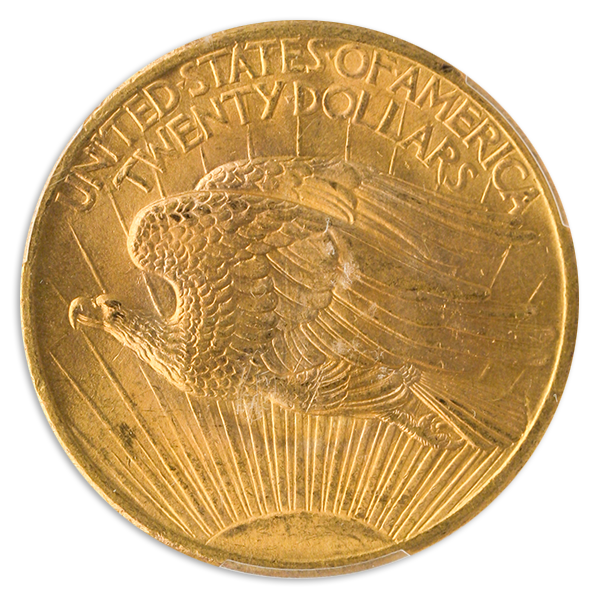 1907 No Motto $20 Saint Gaudens PCGS MS64