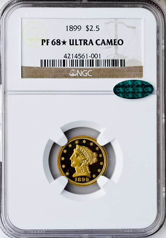 1899 $2 1/2 Liberty Ultra Cameo NGC PR68 CAC